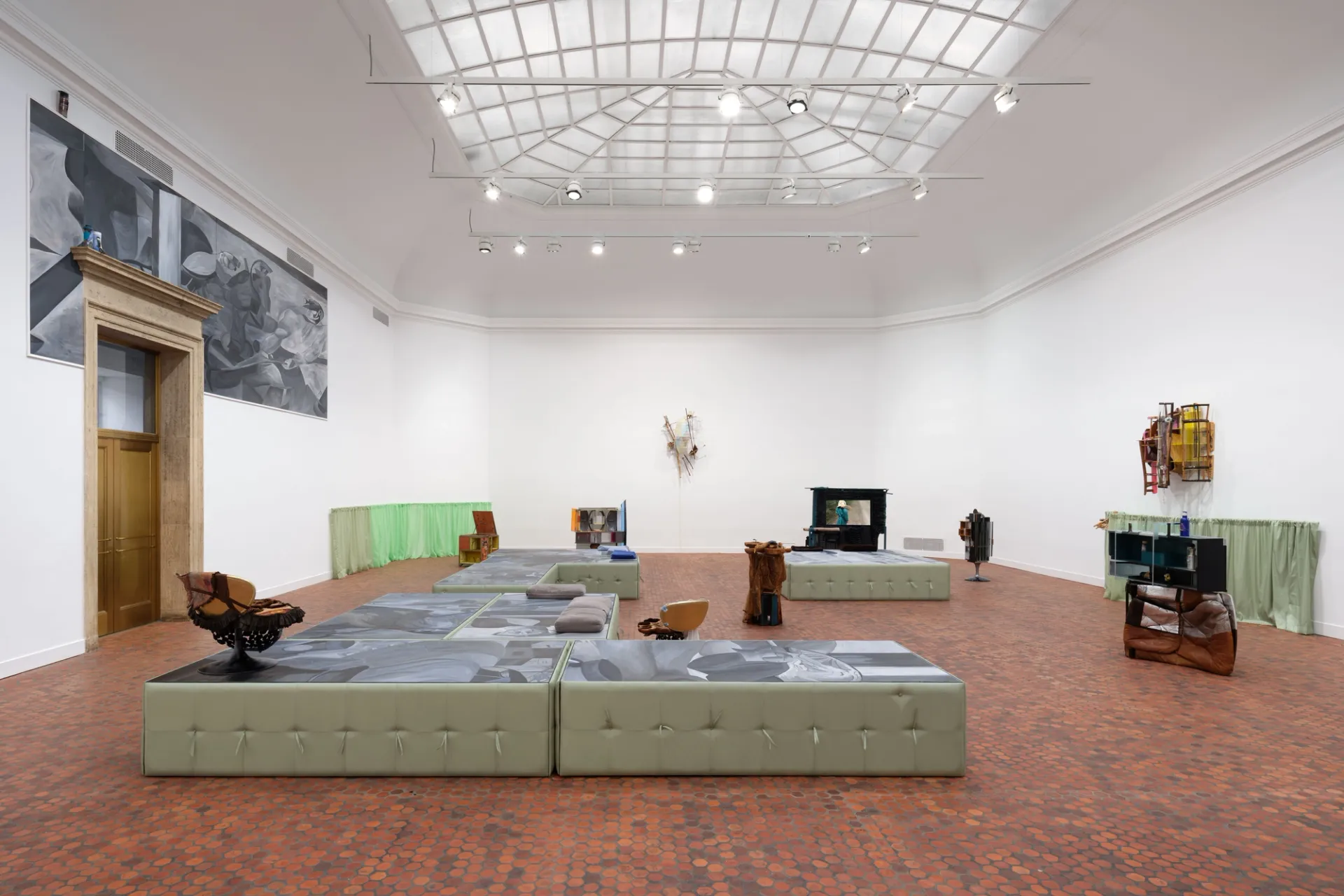 Gallery filled with sculptures