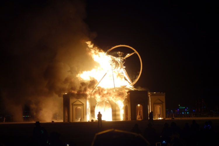 Burning Man 2016 Man Burn