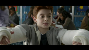 Kid with broken arms