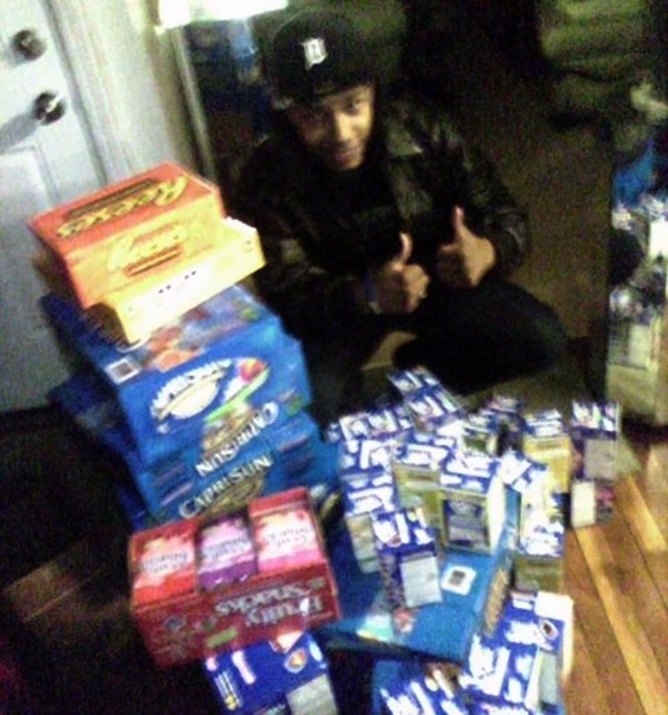 The candy man stocking up