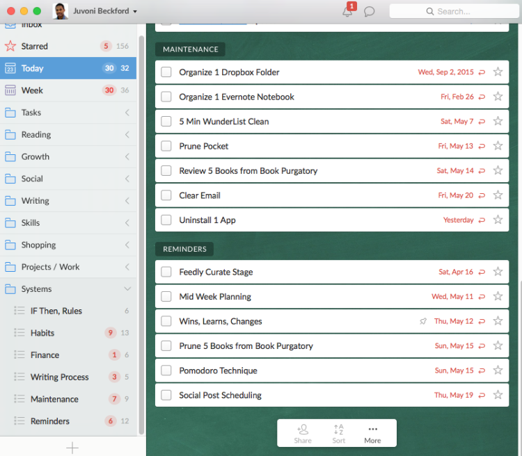 Wunderlist Today