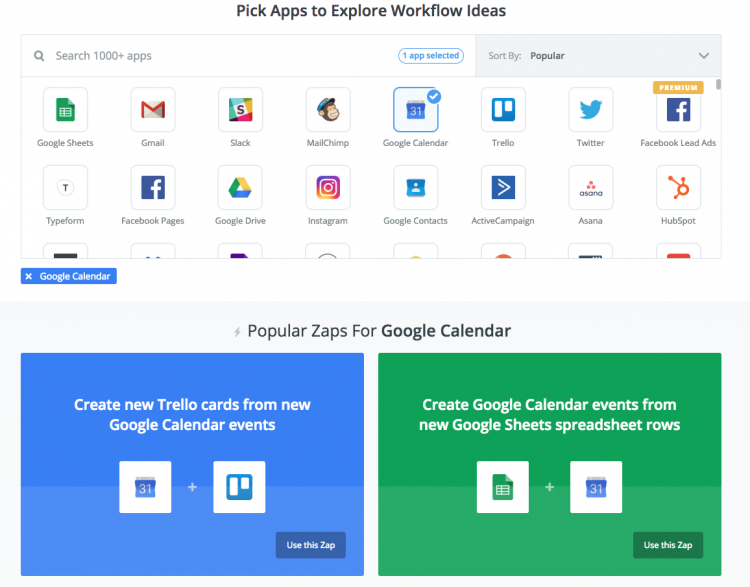 Zapier Screenshot