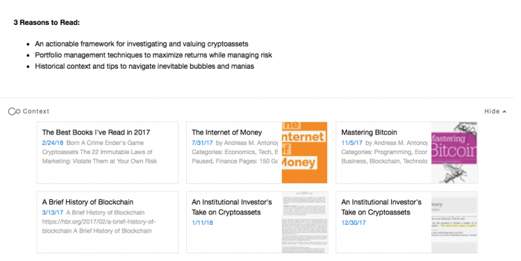 Evernote Context Notes