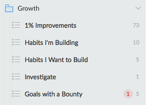 Wunderlist Growth List
