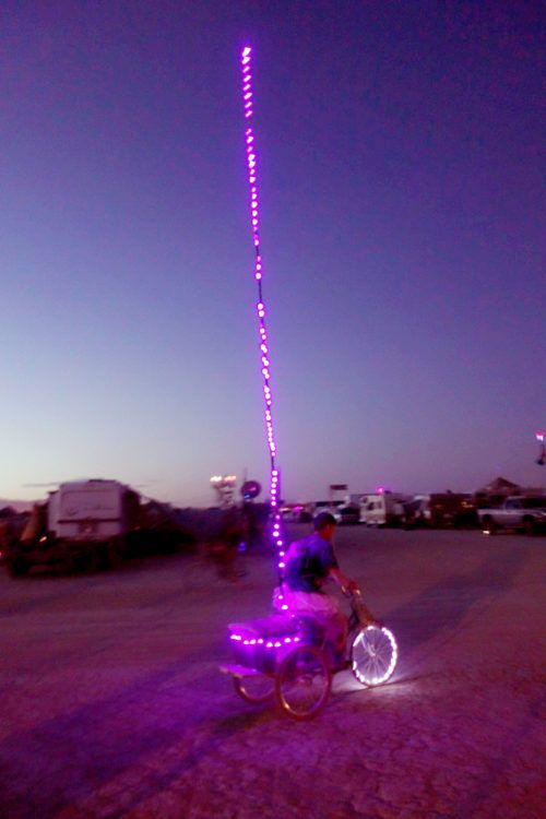 Burning Man Fishing Pole Bike