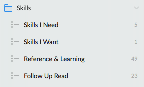Wunderlist Skills List