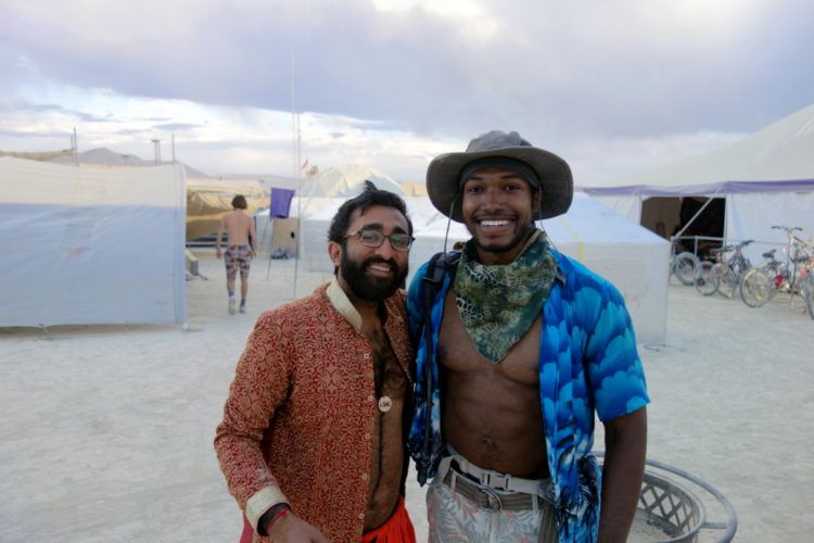 Burning Man with friend