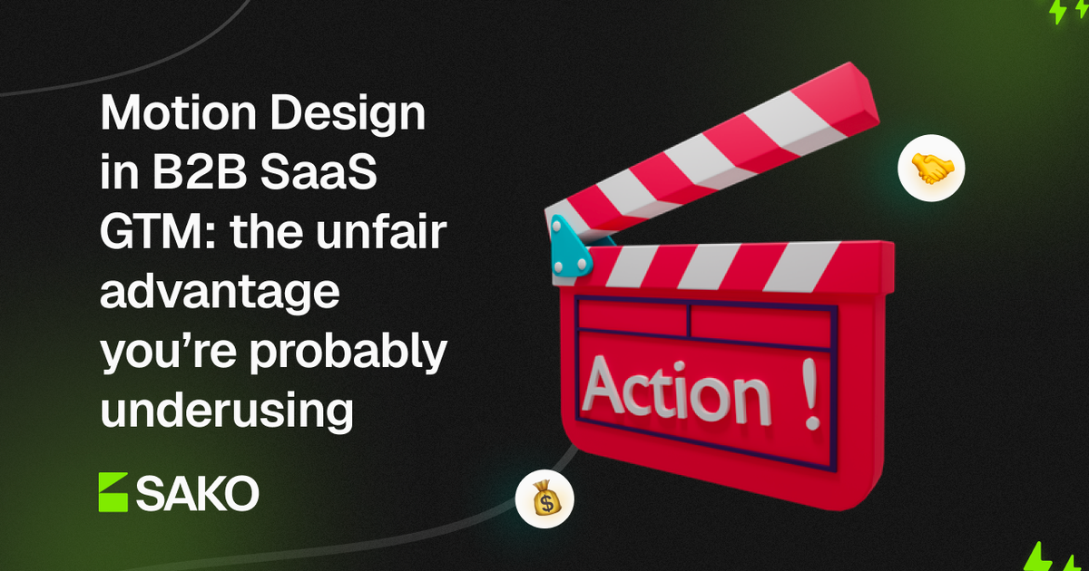 Motion Design in B2B SaaS GTM: the unfair advantage you’re probably underusing
