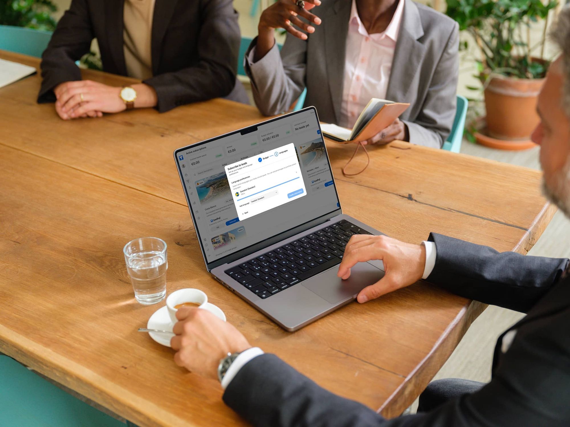 LeadHQL Dashboard on Macbook