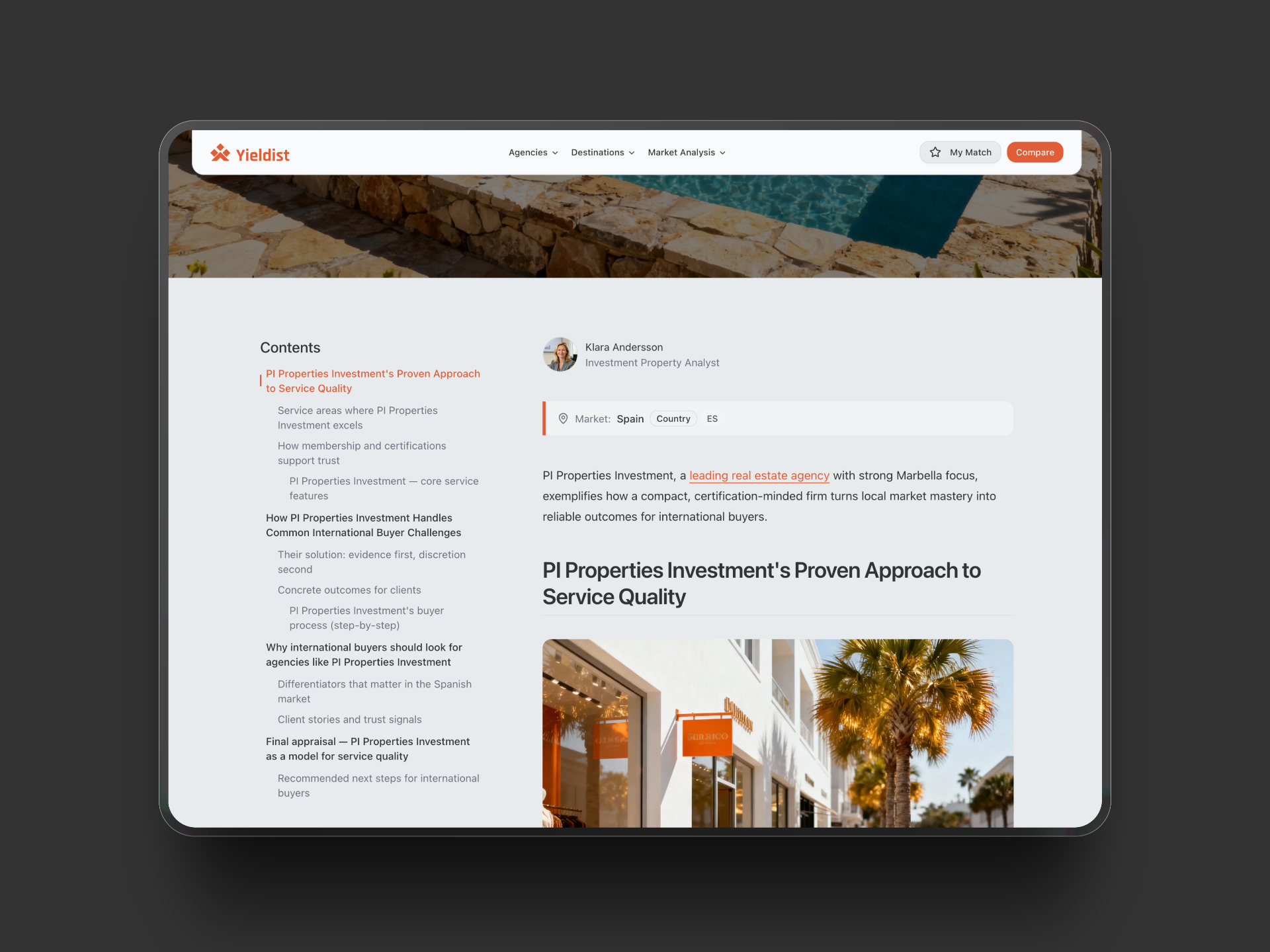 Screenshot from The Yieldist