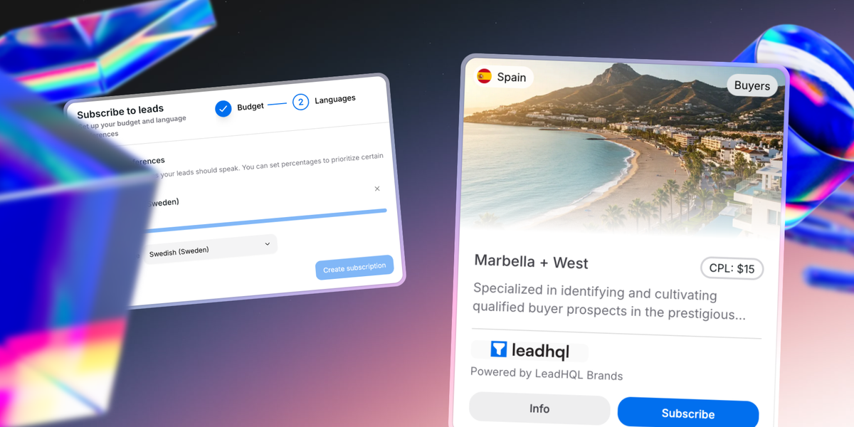 Screenshot of lead groups