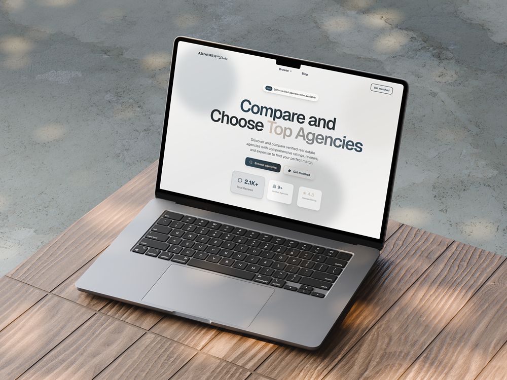 Ashworth & Drake website on Macbook