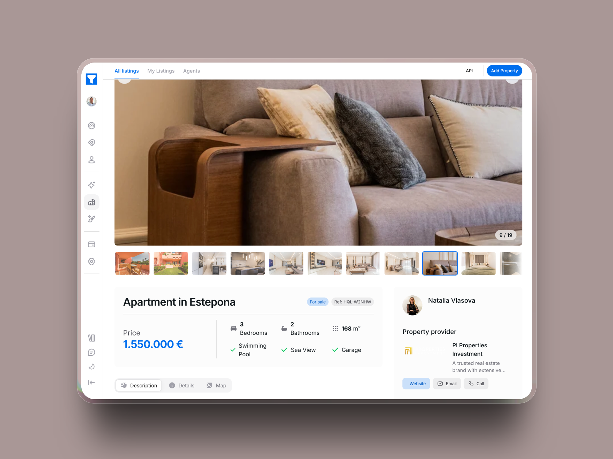 Screenshot from LeadHQL dashboard