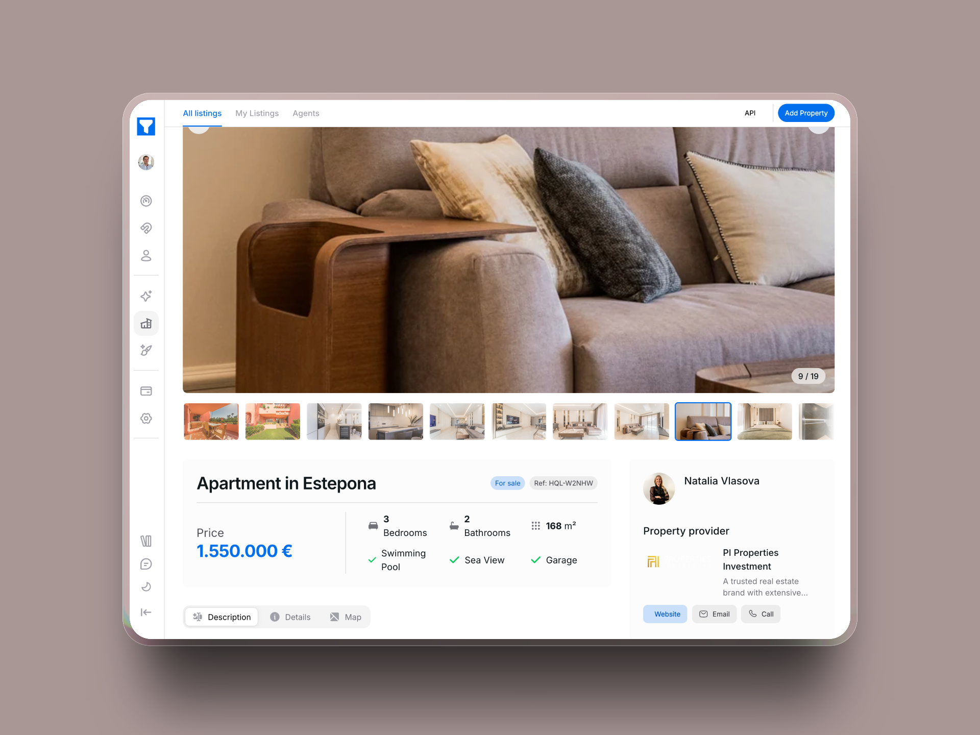 Screenshot from LeadHQL dashboard
