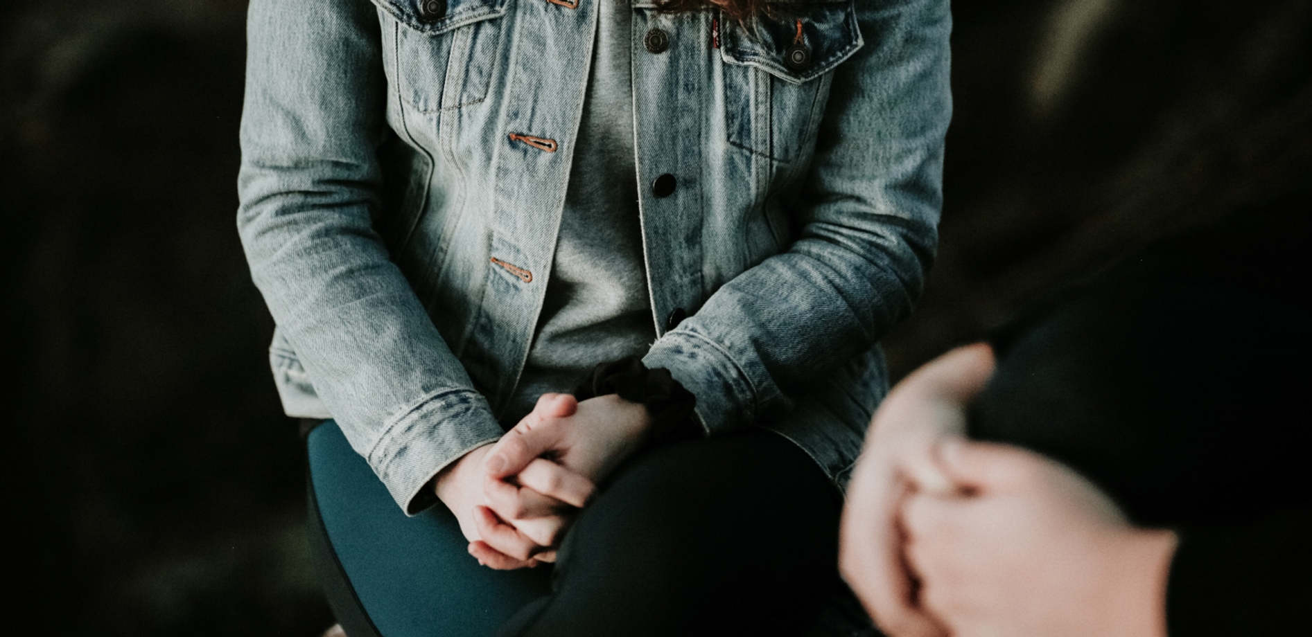 Woman with holding hands