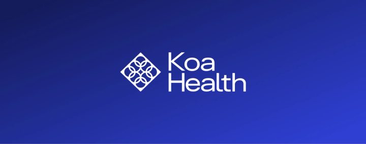 Koa Care 360 by Koa Health Logo on a blue gradient field