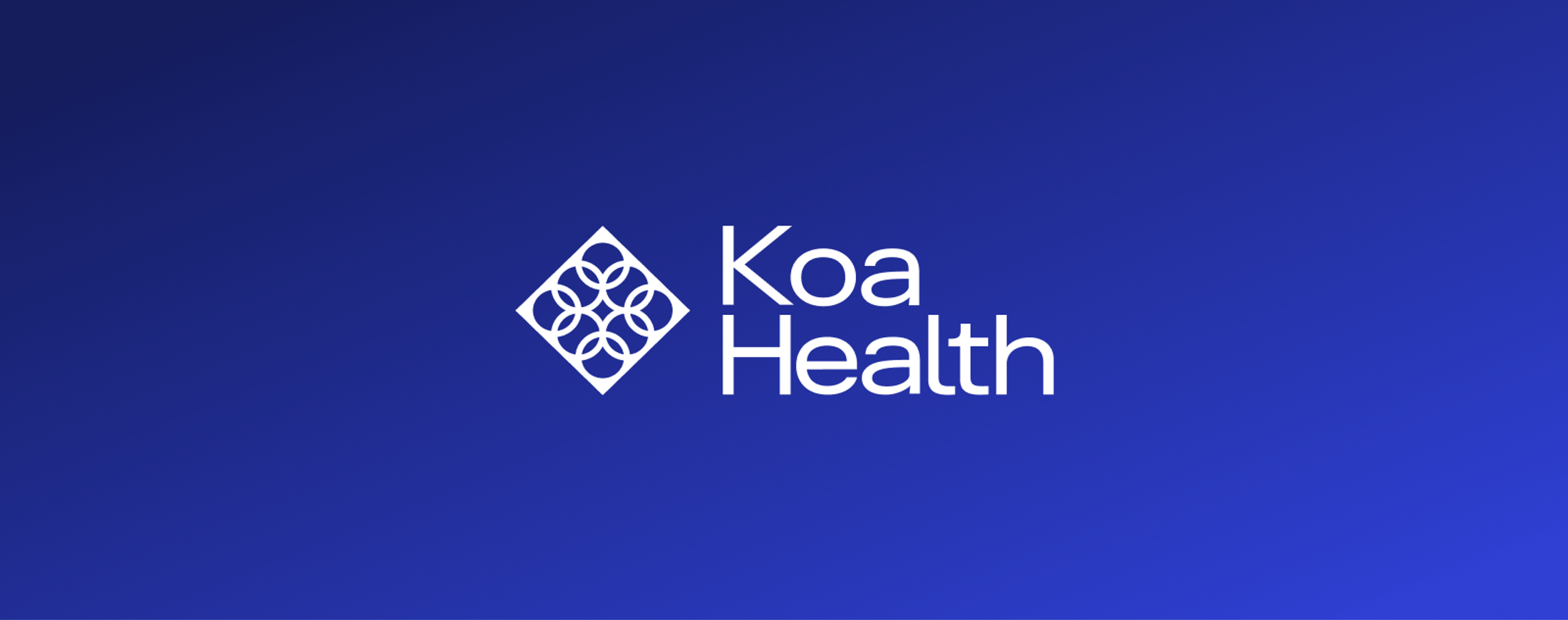 Koa Health logo in blue ombre