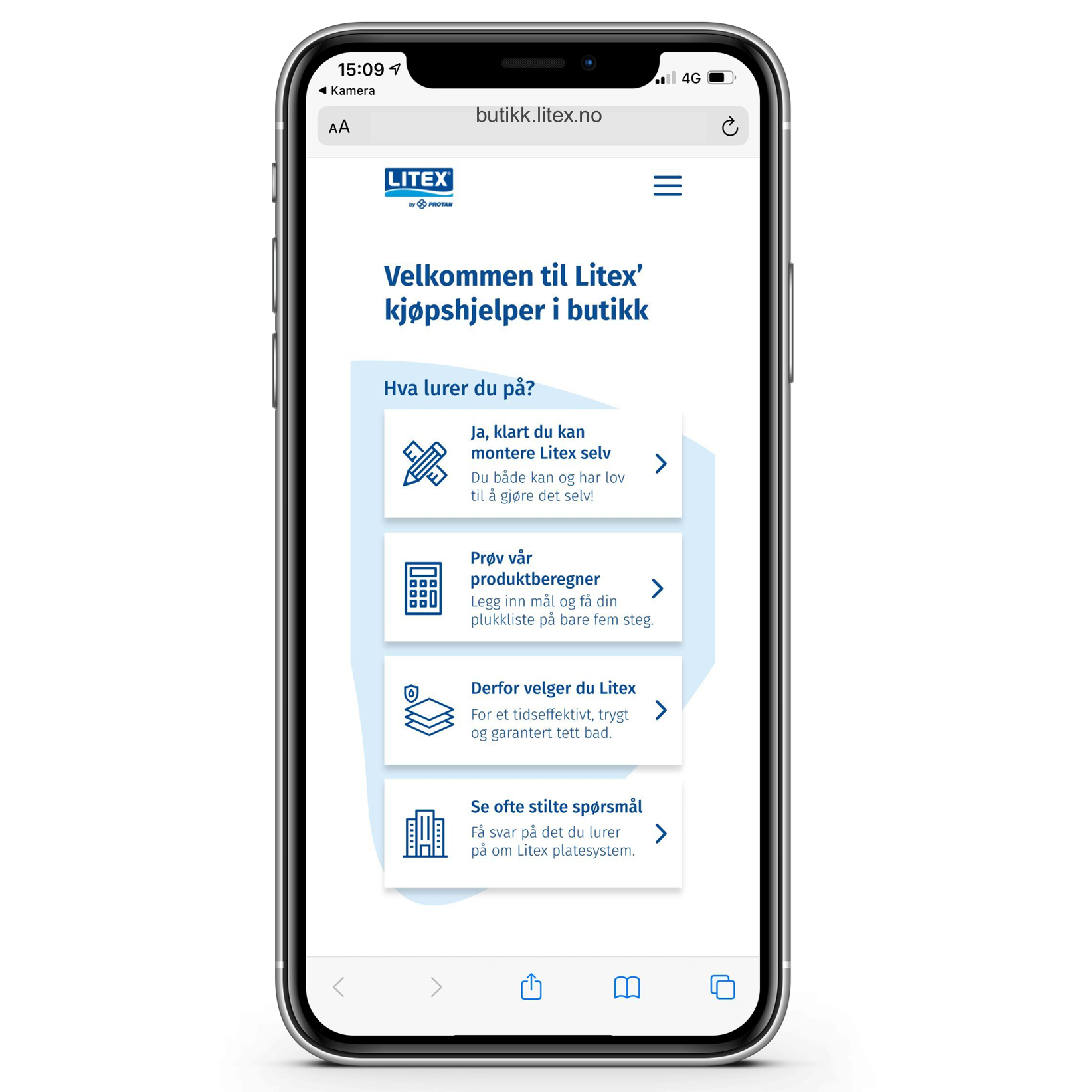 Mobiltelefon med kjøpshjelp fra Litex