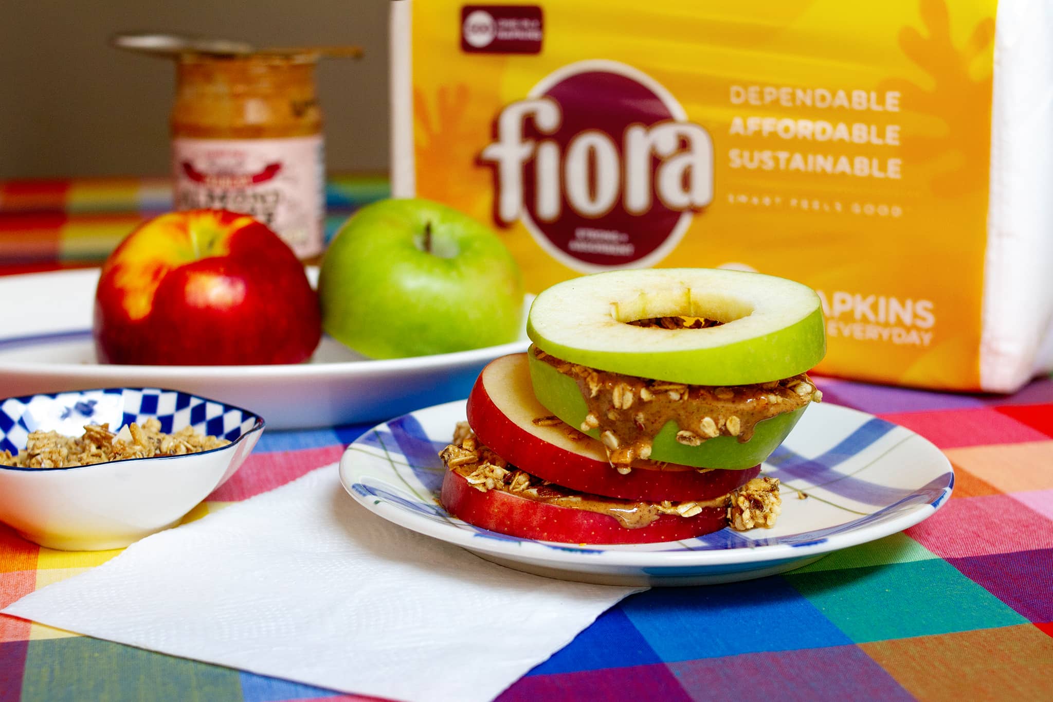 Apple and PB sandwich (with oats!)