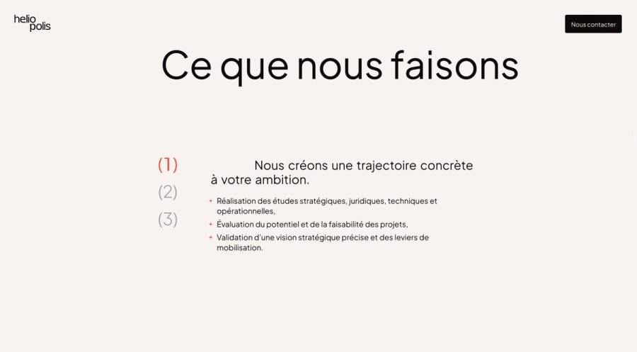 Ce que nous faisons en trois points