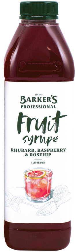 Rhubarb, Raspberry & Rosehip Fruit Syrup 1L