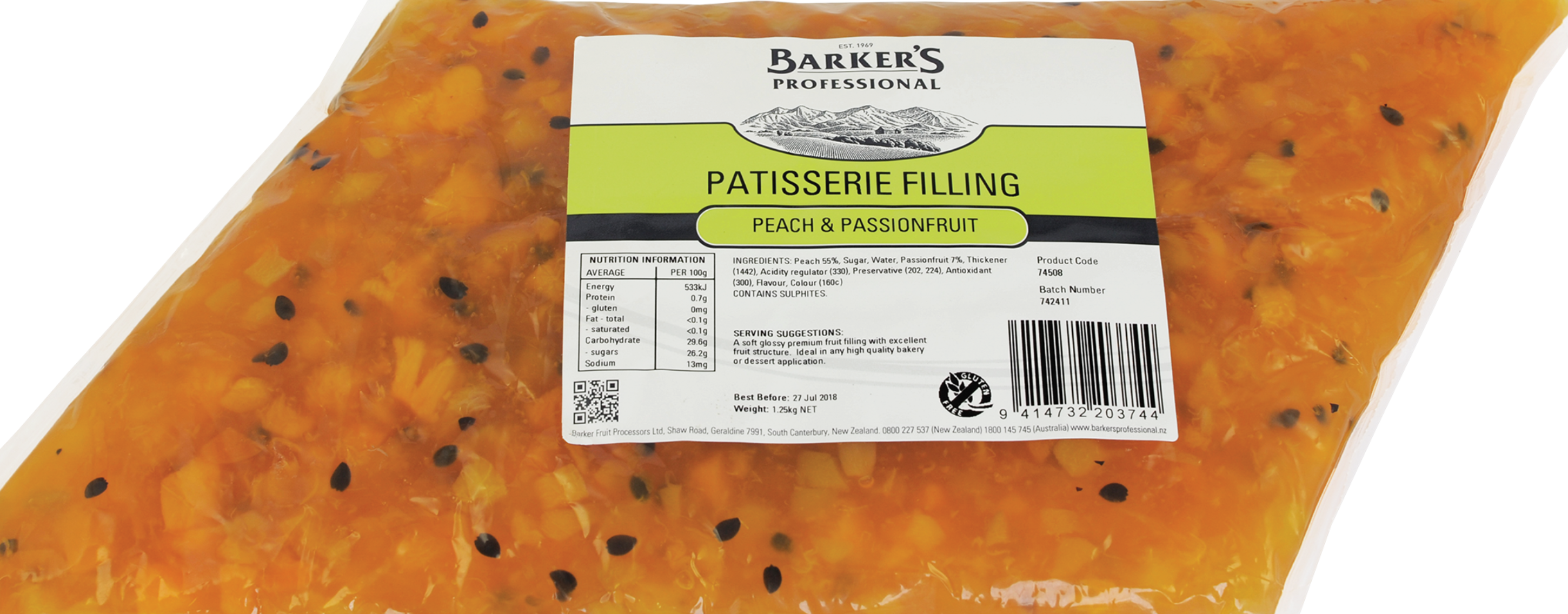 Peach & Passionfruit Patisserie Filling 1.25 kg