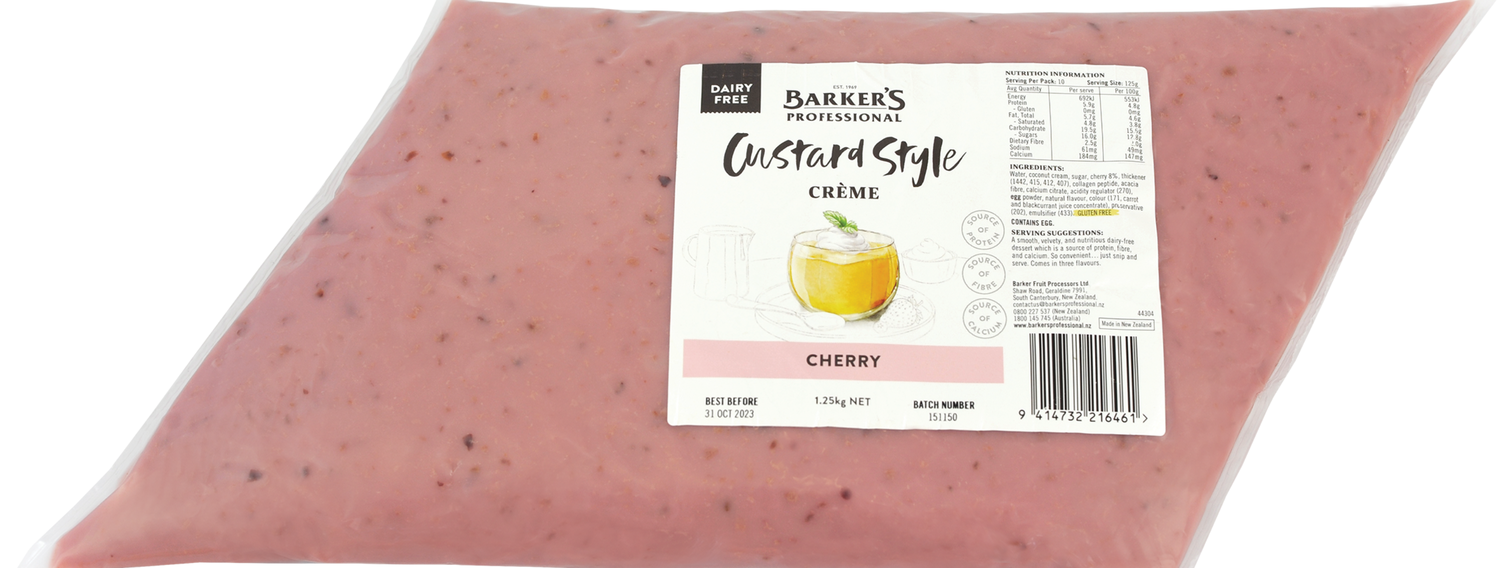 Dairy-free Cherry Custard Style Crème 1.25kg