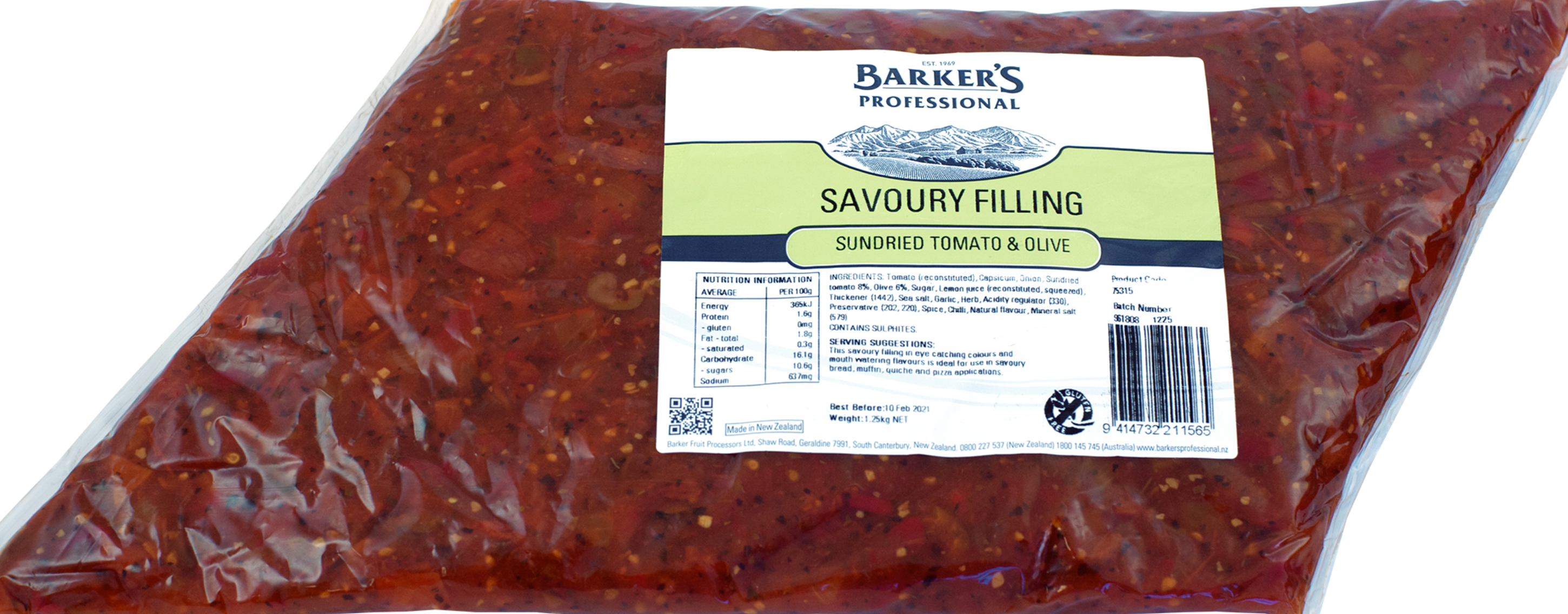 Sundried Tomato & Olive Savoury Filling 1.25kg