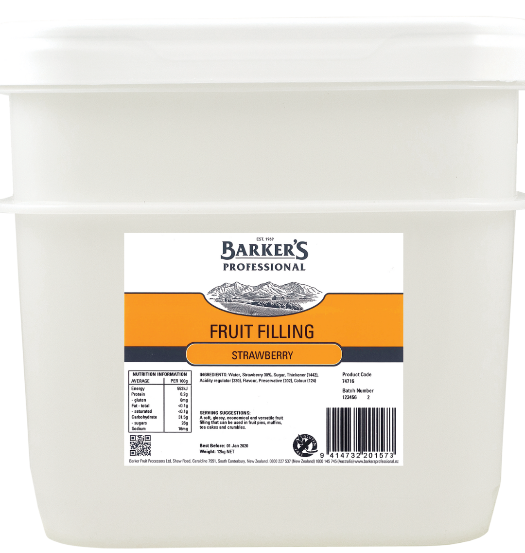 Strawberry Fruit Filling 12kg