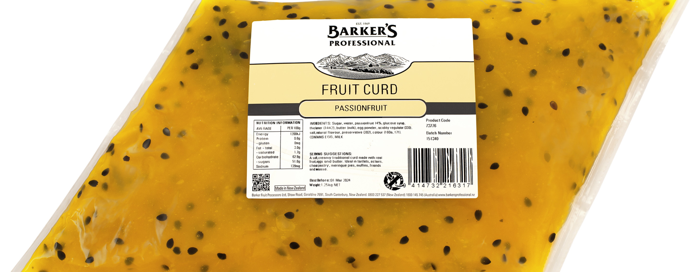 Passionfruit Fruit Curd 1.25 kg