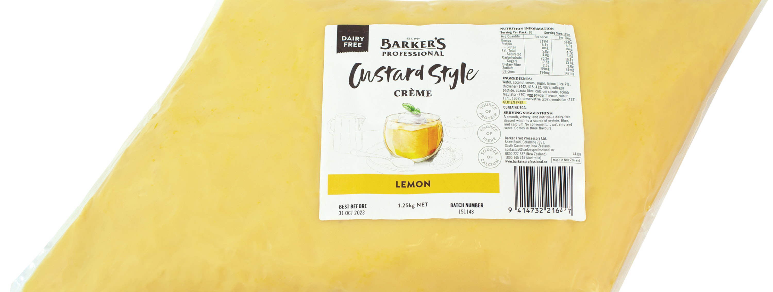 Dairy-free Lemon Custard Style Crème 1.25kg