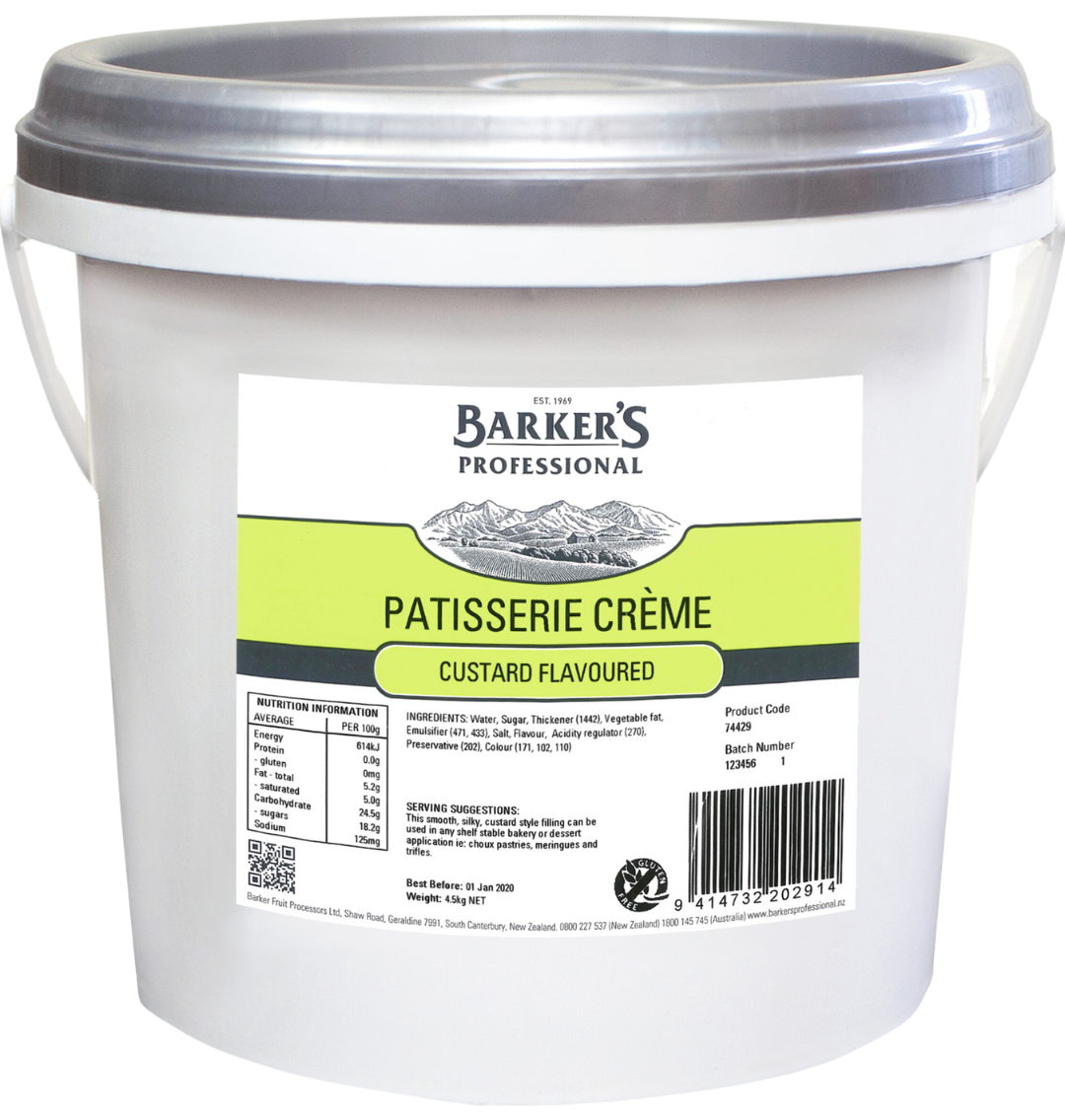 Custard Flavoured Patisserie Creme 4.5kg