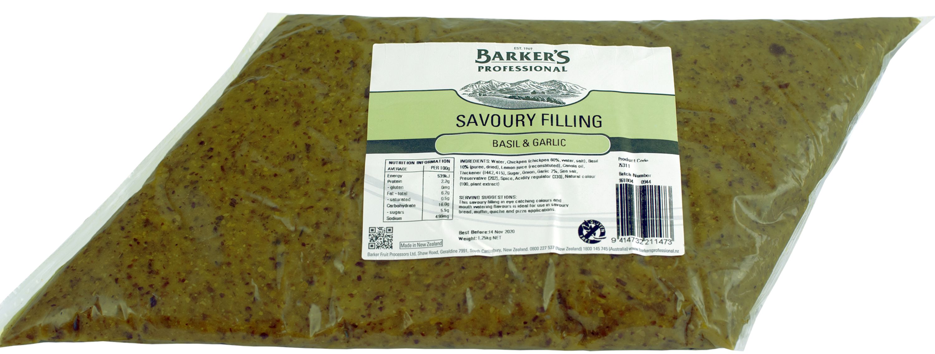 Basil & Garlic Savoury Filling 1.25 kg