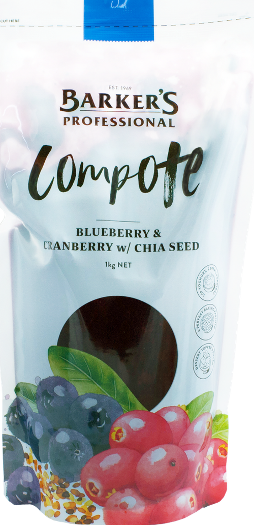Blueberry, Cranberry Chia Seed Compote 1kg