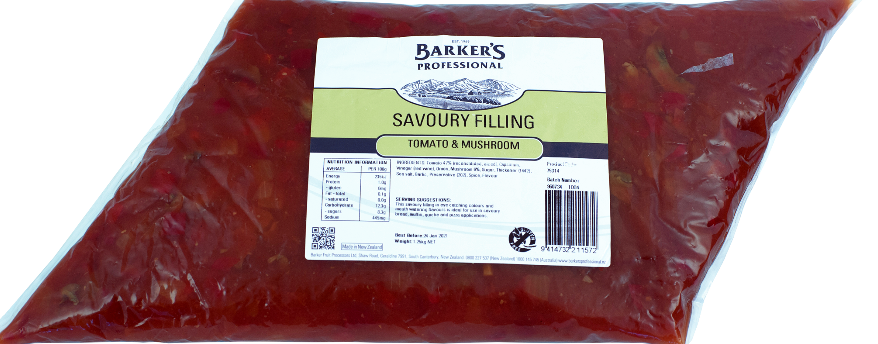 Tomato & Mushroom Savoury Filling 1.25kg