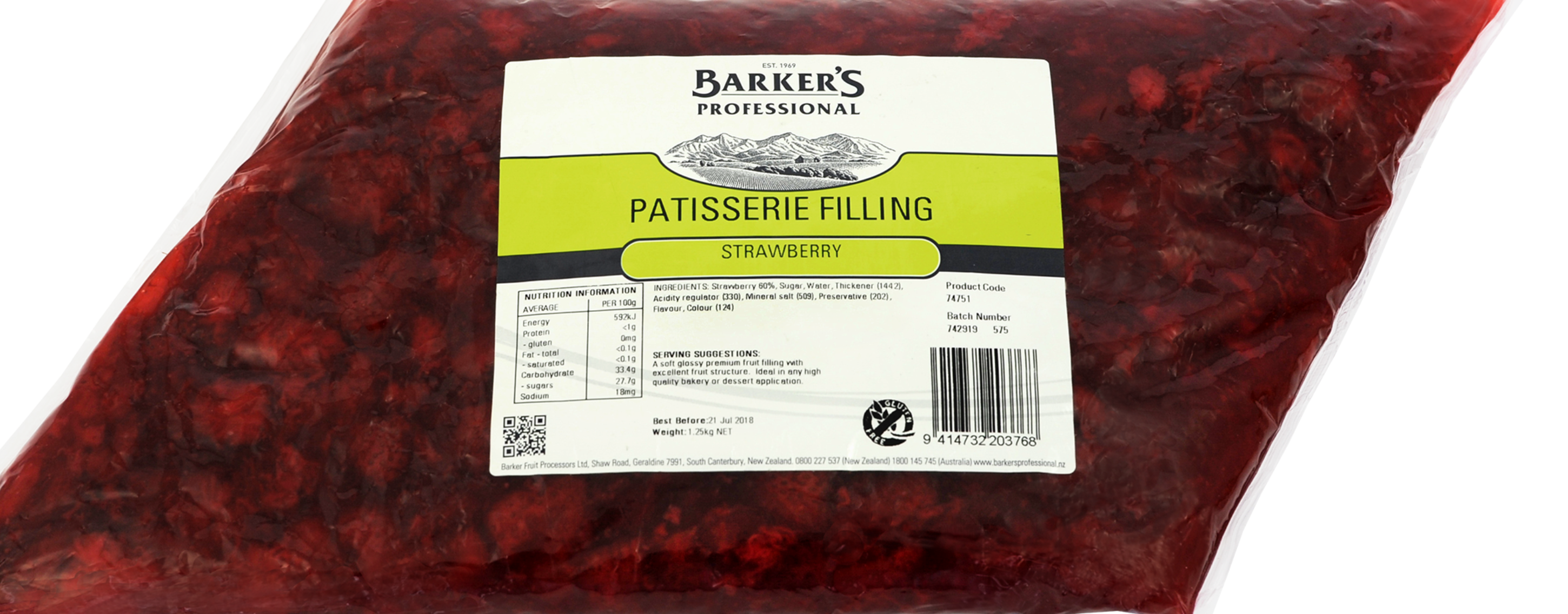 Strawberry Patisserie Filling 1.25kg