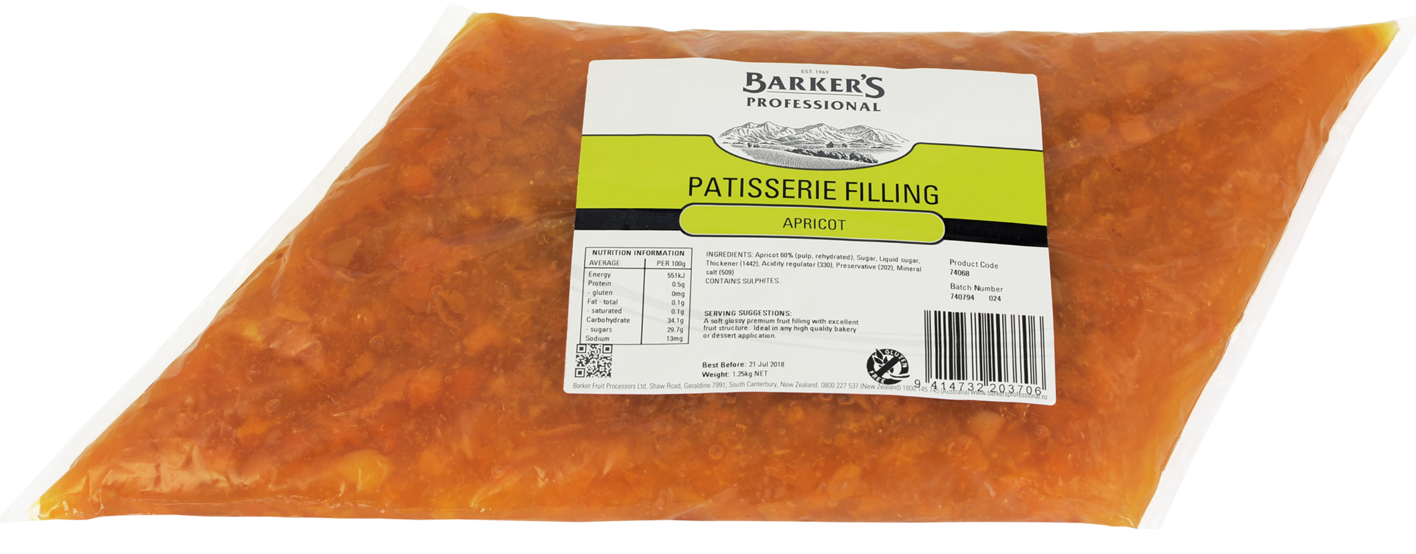 Apricot Patisserie Filling 1.25kg