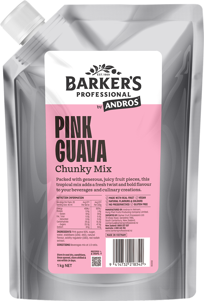 Barker's Professional by Andros Pink Guava Chunky Mix