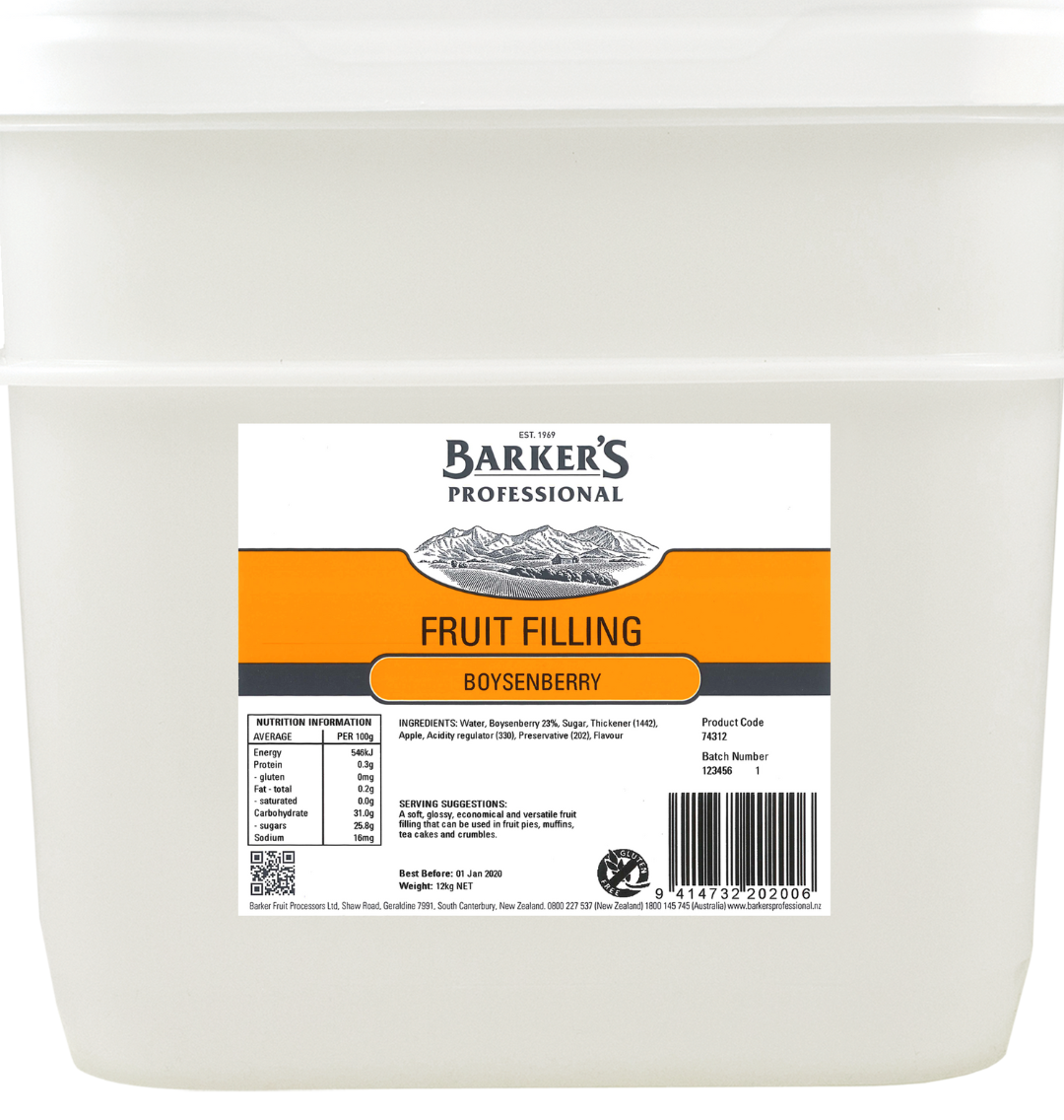 Boysenberry Fruit Filling 12kg