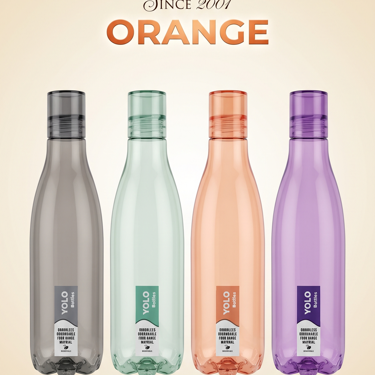 Orange PET bottle (1000ml)