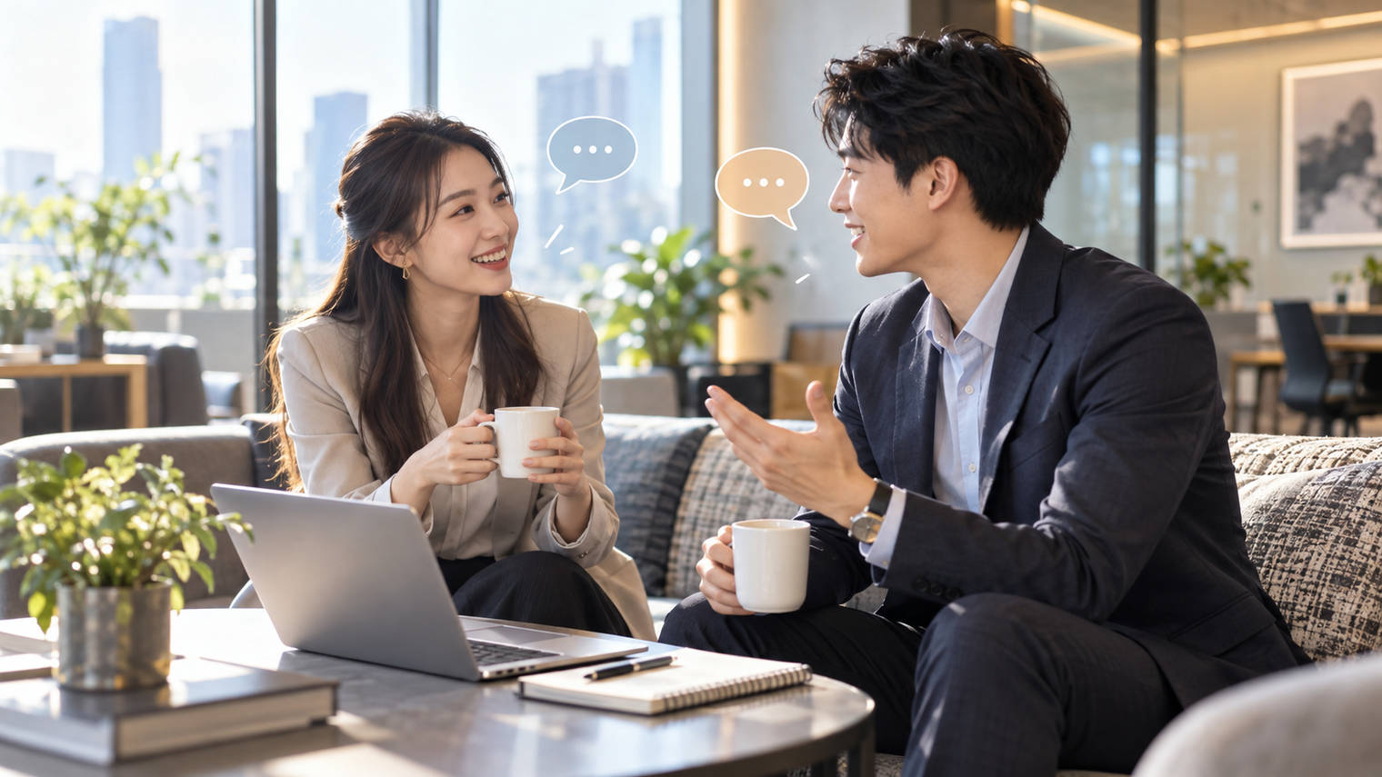 원어민이 매일 쓰는 스몰토크 영어 표현 — 블로그 커버 이미지