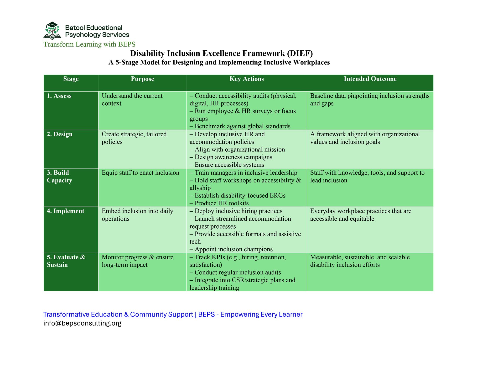 Disability Inclusion Excellence Framework (DIEF)