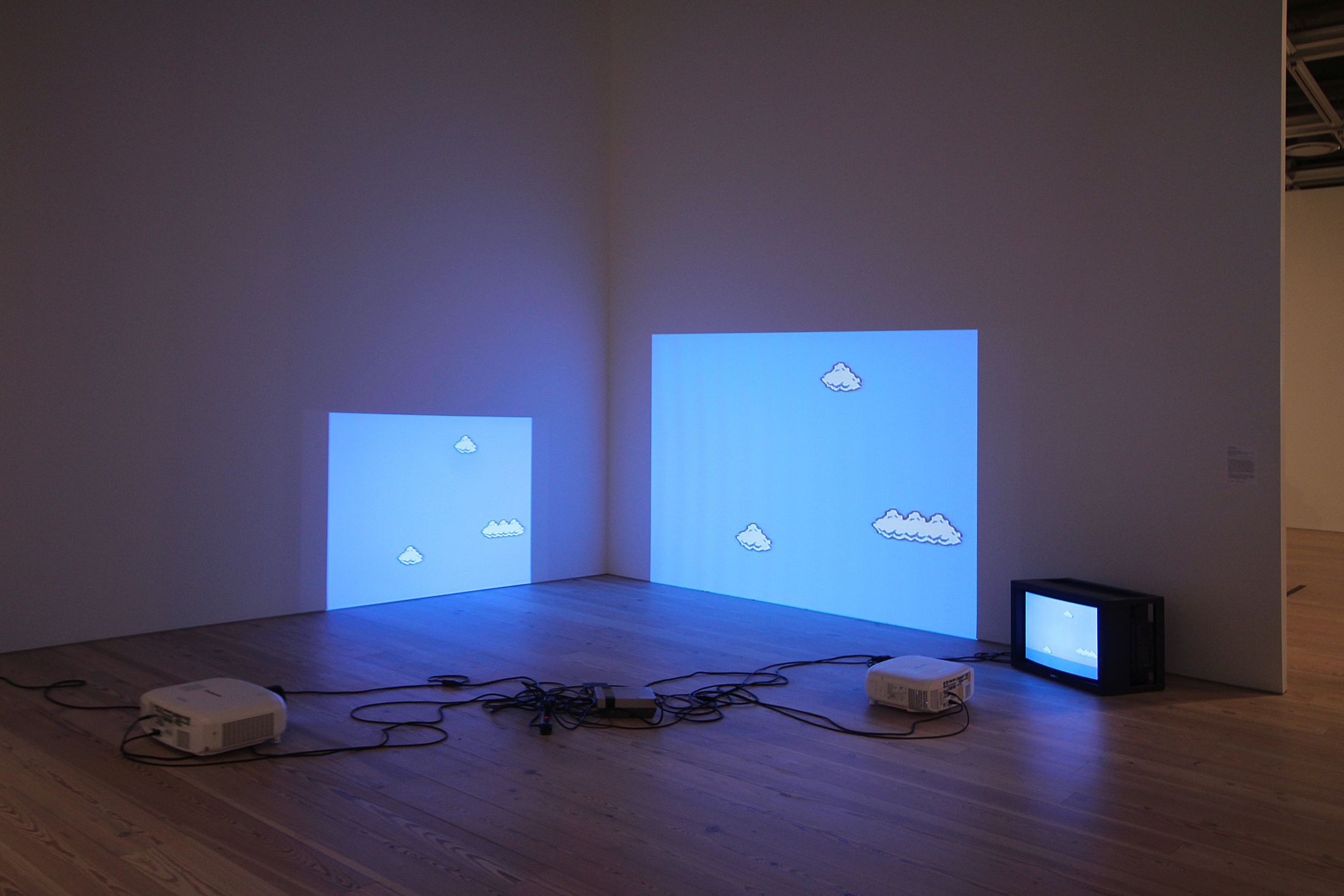 Two projections of blue sky and clouds on a wall and the tv version beneath it on the ground​​​​‌﻿‍﻿​‍​‍‌‍﻿﻿‌﻿​‍‌‍‍‌‌‍‌﻿‌‍‍‌‌‍﻿‍​‍​‍​﻿‍‍​‍​‍‌﻿​﻿‌‍​‌‌‍﻿‍‌‍‍‌‌﻿‌​‌﻿‍‌​‍﻿‍‌‍‍‌‌‍﻿﻿​‍​‍​‍﻿​​‍​‍‌‍‍​‌﻿​‍‌‍‌‌‌‍‌‍​‍​‍​﻿‍‍​‍​‍‌‍‍​‌﻿‌​‌﻿‌​‌﻿​​​﻿‍‍​‍﻿﻿​‍﻿﻿‌‍﻿​‌‍﻿﻿‌‍​﻿‌‍​‌‌‍﻿​‌‍‍​‌‍﻿﻿‌﻿​﻿‌﻿‌​​﻿‍‍​﻿​﻿​﻿​﻿​﻿​﻿​﻿​﻿​‍﻿﻿‌‍‍‌‌‍﻿‍‌﻿‌​‌‍‌‌‌‍﻿‍‌﻿‌​​‍﻿﻿‌‍‌‌‌‍‌​‌‍‍‌‌﻿‌​​‍﻿﻿‌‍﻿‌‌‍﻿﻿‌‍‌​‌‍‌‌​﻿﻿‌‌﻿​​‌﻿​‍‌‍‌‌‌﻿​﻿‌‍‌‌‌‍﻿‍‌﻿‌​‌‍​‌‌﻿‌​‌‍‍‌‌‍﻿﻿‌‍﻿‍​﻿‍﻿‌‍‍‌‌‍‌​​﻿﻿‌‌‍​‌​﻿​‍​﻿​​​﻿‍‌‌‍​‌​﻿​‍​﻿​‌​﻿​﻿​‍﻿‌‌‍‌​​﻿​​​﻿​﻿​﻿​‌​‍﻿‌​﻿‌​​﻿‌​​﻿‌﻿‌‍‌‌​‍﻿‌‌‍​‍​﻿​‌‌‍​‍​﻿‍‌​‍﻿‌​﻿‌‌‌‍​﻿​﻿‍‌‌‍​﻿​﻿​﻿​﻿​‍​﻿​​​﻿​﻿​﻿​‍​﻿​​‌‍​﻿​﻿‌‍​﻿‍﻿‌﻿‌​‌﻿‍‌‌﻿​​‌‍‌‌​﻿﻿‌‌﻿​​‌‍﻿﻿‌﻿​﻿‌﻿‌​​﻿‍﻿‌﻿​​‌‍​‌‌﻿‌​‌‍‍​​﻿﻿‌‌‍​‍‌‍﻿﻿‌‍‌​‌﻿‍‌​‍‌‌​﻿‌‌‌​​‍‌‌﻿﻿‌‍‍﻿‌‍‌‌‌﻿‍‌​‍‌‌​﻿​﻿‌​‌​​‍‌‌​﻿​﻿‌​‌​​‍‌‌​﻿​‍​﻿​‍​﻿‌‍‌‍‌‍​﻿‍​​﻿​‌‌‍‌​​﻿‌‍‌‍​﻿‌‍‌‍​﻿‍‌​﻿‍‌‌‍​‍​﻿‌﻿​‍‌‌​﻿​‍​﻿​‍​‍‌‌​﻿‌‌‌​‌​​‍﻿‍‌‍​‌‌‍﻿​‌﻿‌​​﻿﻿﻿‌‍​‍‌‍​‌‌﻿​﻿‌‍‌‌‌‌‌‌‌﻿​‍‌‍﻿​​﻿﻿‌‌‍‍​‌﻿‌​‌﻿‌​‌﻿​​​‍‌‌​﻿​﻿‌​​‌​‍‌‌​﻿​‍‌​‌‍​‍‌‌​﻿​‍‌​‌‍‌‍﻿​‌‍﻿﻿‌‍​﻿‌‍​‌‌‍﻿​‌‍‍​‌‍﻿﻿‌﻿​﻿‌﻿‌​​‍‌‌​﻿​﻿‌​​‌​﻿​﻿​﻿​﻿​﻿​﻿​﻿​﻿​‍‌‍‌‍‍‌‌‍‌​​﻿﻿‌‌‍​‌​﻿​‍​﻿​​​﻿‍‌‌‍​‌​﻿​‍​﻿​‌​﻿​﻿​‍﻿‌‌‍‌​​﻿​​​﻿​﻿​﻿​‌​‍﻿‌​﻿‌​​﻿‌​​﻿‌﻿‌‍‌‌​‍﻿‌‌‍​‍​﻿​‌‌‍​‍​﻿‍‌​‍﻿‌​﻿‌‌‌‍​﻿​﻿‍‌‌‍​﻿​﻿​﻿​﻿​‍​﻿​​​﻿​﻿​﻿​‍​﻿​​‌‍​﻿​﻿‌‍​‍‌‍‌﻿‌​‌﻿‍‌‌﻿​​‌‍‌‌​﻿﻿‌‌﻿​​‌‍﻿﻿‌﻿​﻿‌﻿‌​​‍‌‍‌﻿​​‌‍​‌‌﻿‌​‌‍‍​​﻿﻿‌‌‍​‍‌‍﻿﻿‌‍‌​‌﻿‍‌​‍‌‌​﻿‌‌‌​​‍‌‌﻿﻿‌‍‍﻿‌‍‌‌‌﻿‍‌​‍‌‌​﻿​﻿‌​‌​​‍‌‌​﻿​﻿‌​‌​​‍‌‌​﻿​‍​﻿​‍​﻿‌‍‌‍‌‍​﻿‍​​﻿​‌‌‍‌​​﻿‌‍‌‍​﻿‌‍‌‍​﻿‍‌​﻿‍‌‌‍​‍​﻿‌﻿​‍‌‌​﻿​‍​﻿​‍​‍‌‌​﻿‌‌‌​‌​​‍﻿‍‌‍​‌‌‍﻿​‌﻿‌​​‍​‍‌﻿﻿‌