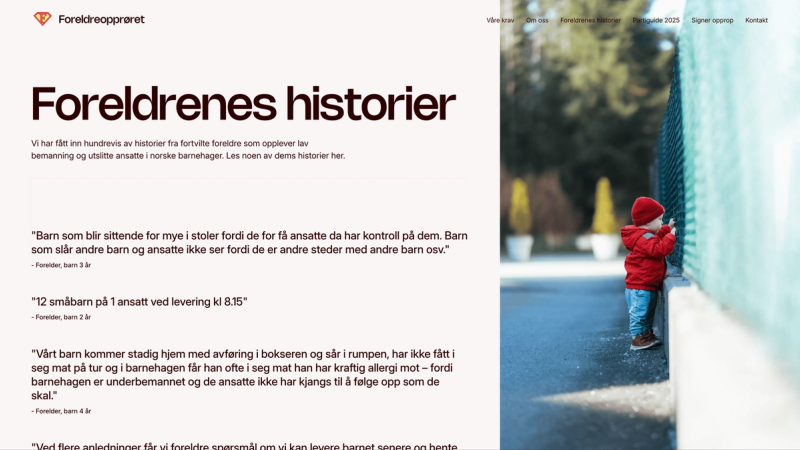 Foreldreopprøret — Foreldrenes Historier