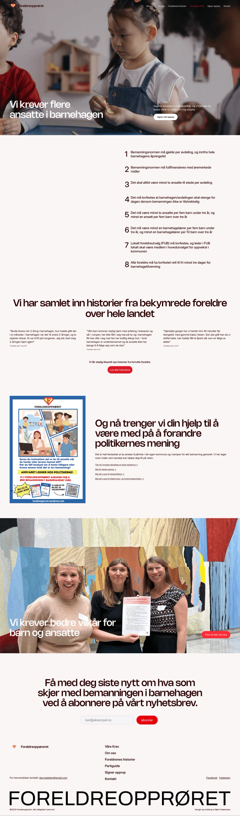 Foreldreopprøret — Hjem