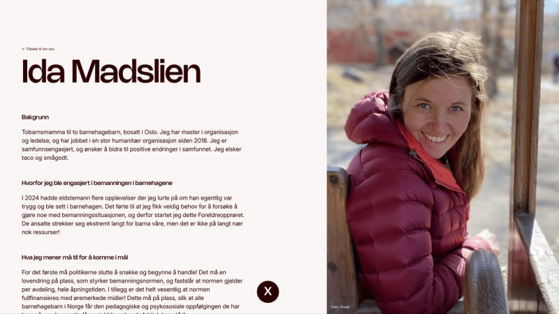 Foreldreoppøret — Om oss Ida