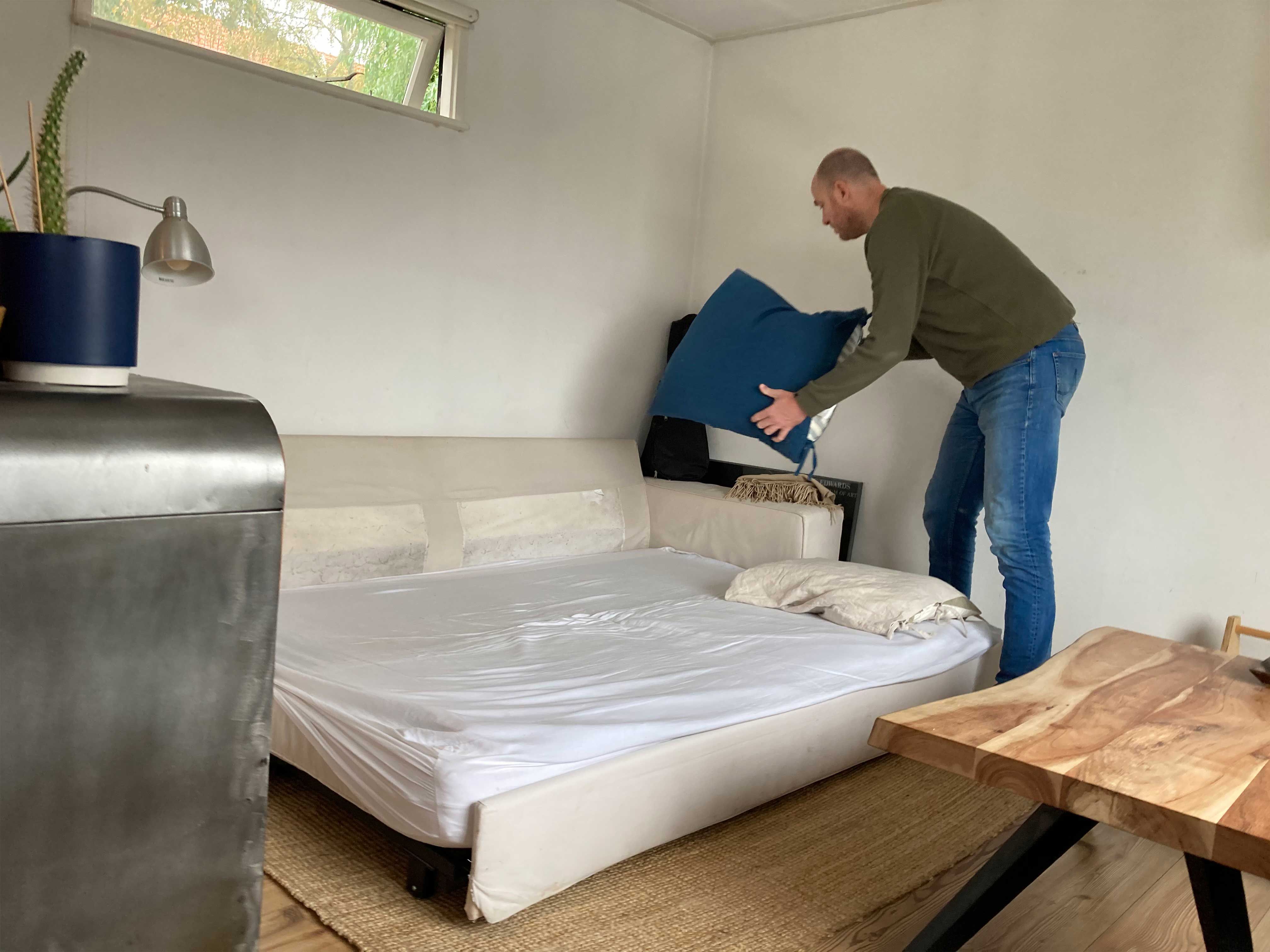 Onze bank is een uitklapbank