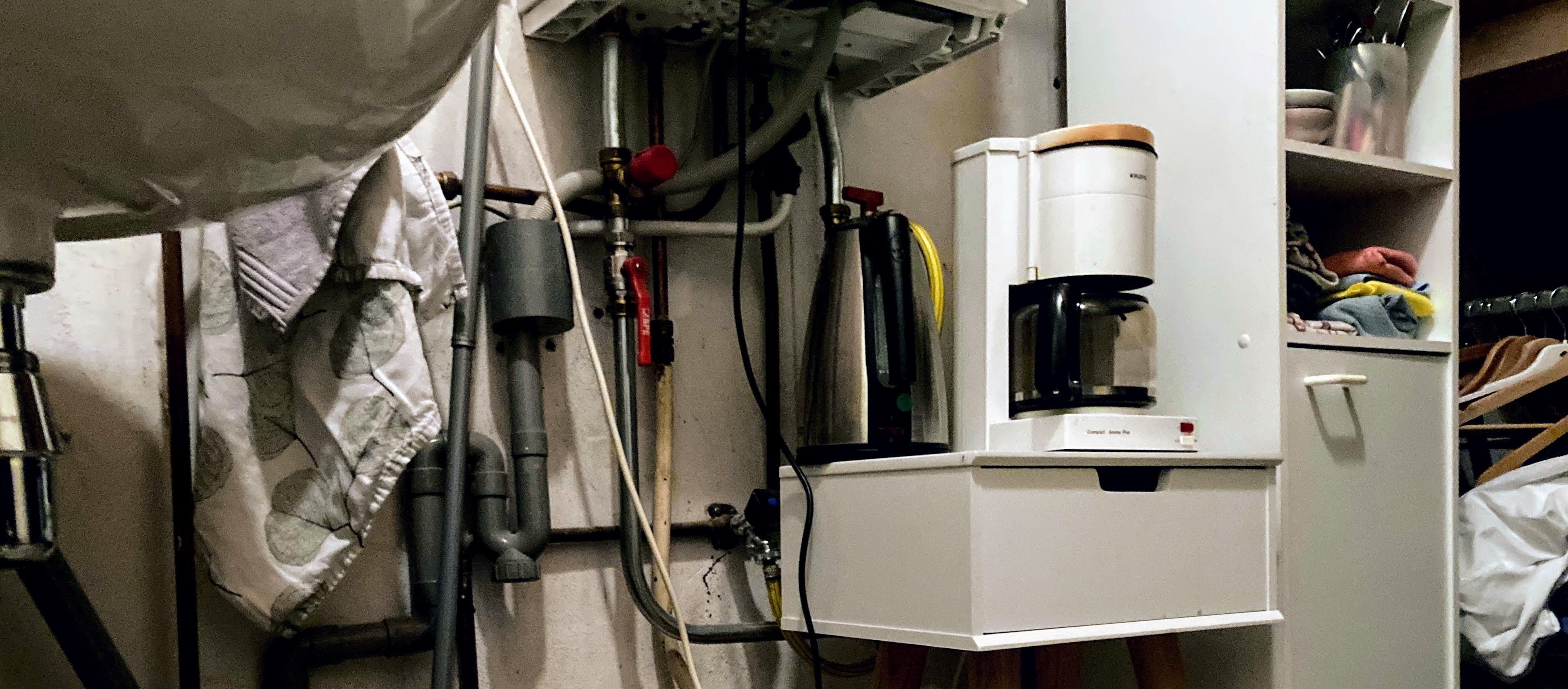 Keukentje en kleedkamer