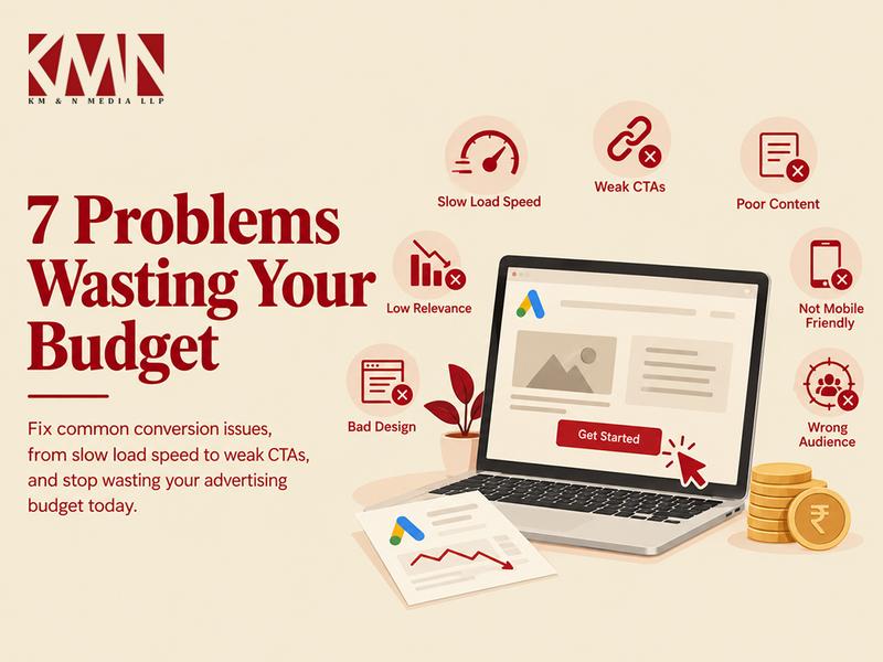 Google Ads landing page conversion optimisation by KM&N Media.