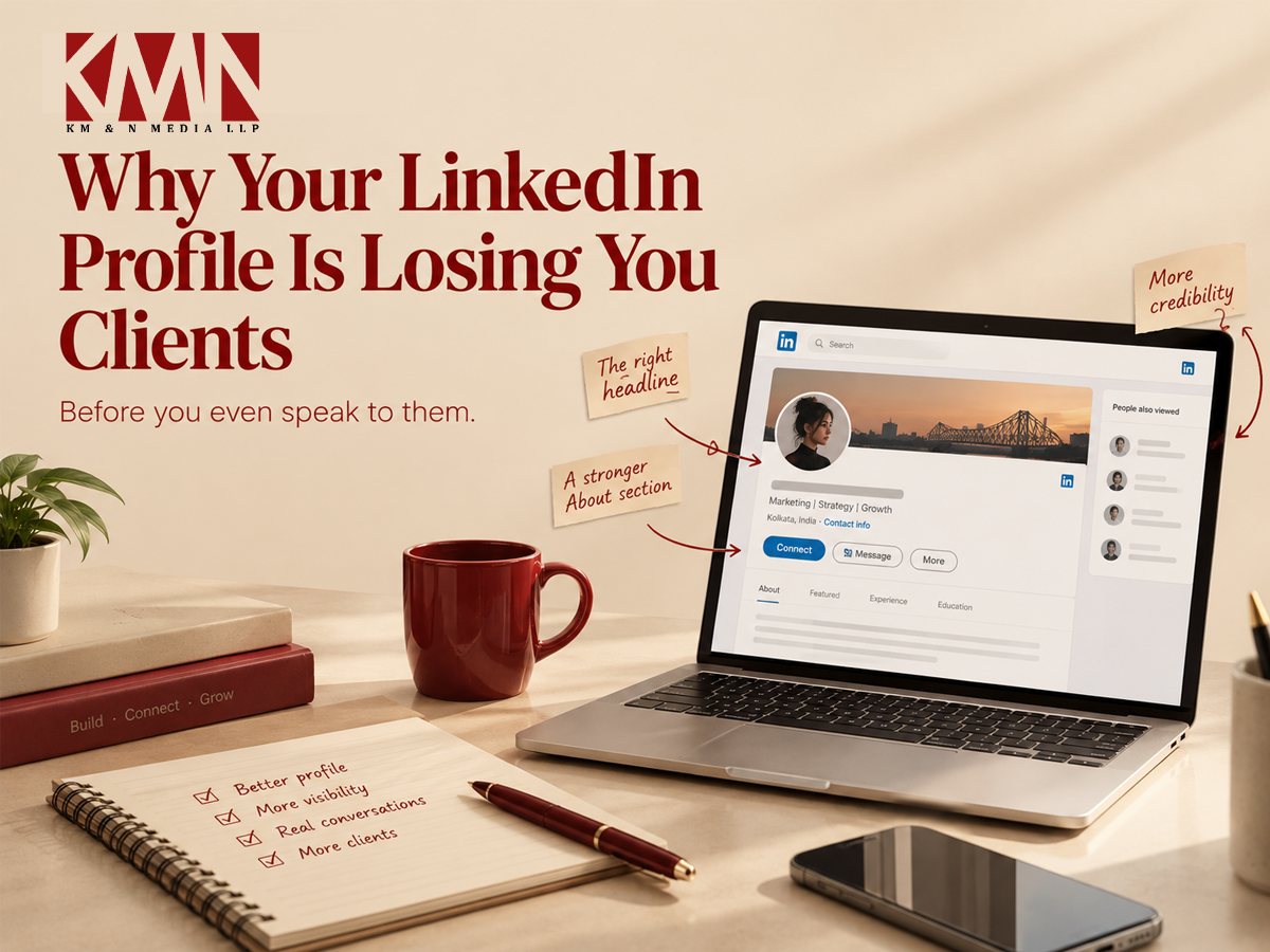 LinkedIn profile optimisation and personal branding by KM&N Media.